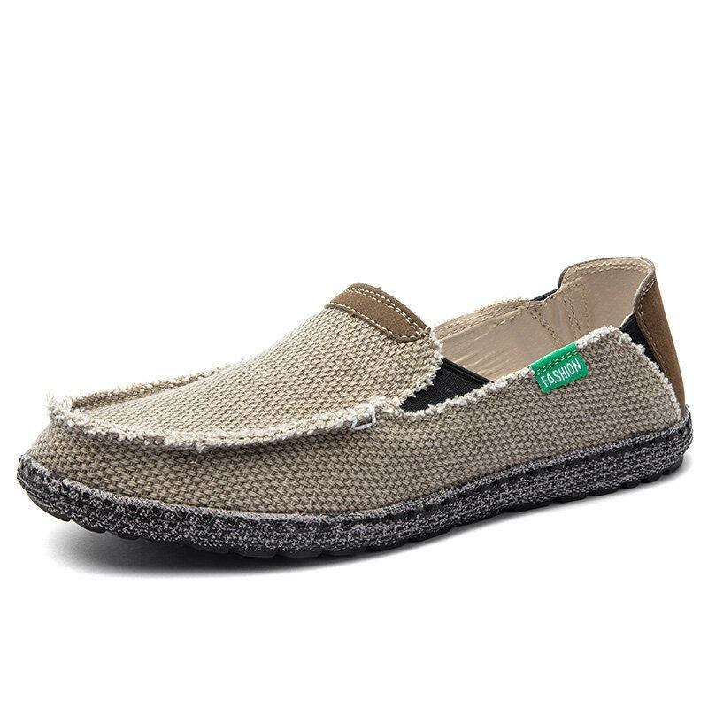 Herre Comfy Canvas Non-slip Åndbar Slip On Casual Sko