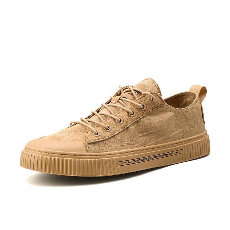 Herre Court Sneaker Åndbar Canvas Casual Skridsikre Tåbeskyttede Modesko