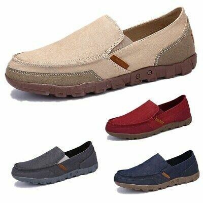 Herre Kører Canvas Loafers Åndbare Casual Flats Kørebådsko Slip On