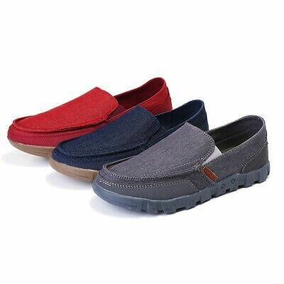 Herre Kører Canvas Loafers Åndbare Casual Flats Kørebådsko Slip On