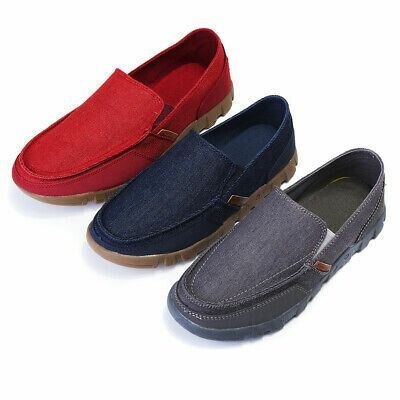 Herre Kører Canvas Loafers Åndbare Casual Flats Kørebådsko Slip On