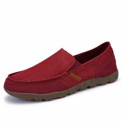 Herre Kører Canvas Loafers Åndbare Casual Flats Kørebådsko Slip On