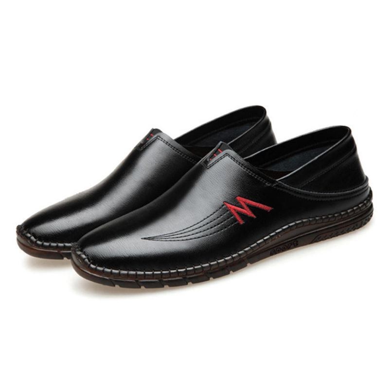 Herre Koskinds Lædersøm Bløde Slip On Casual Loafers