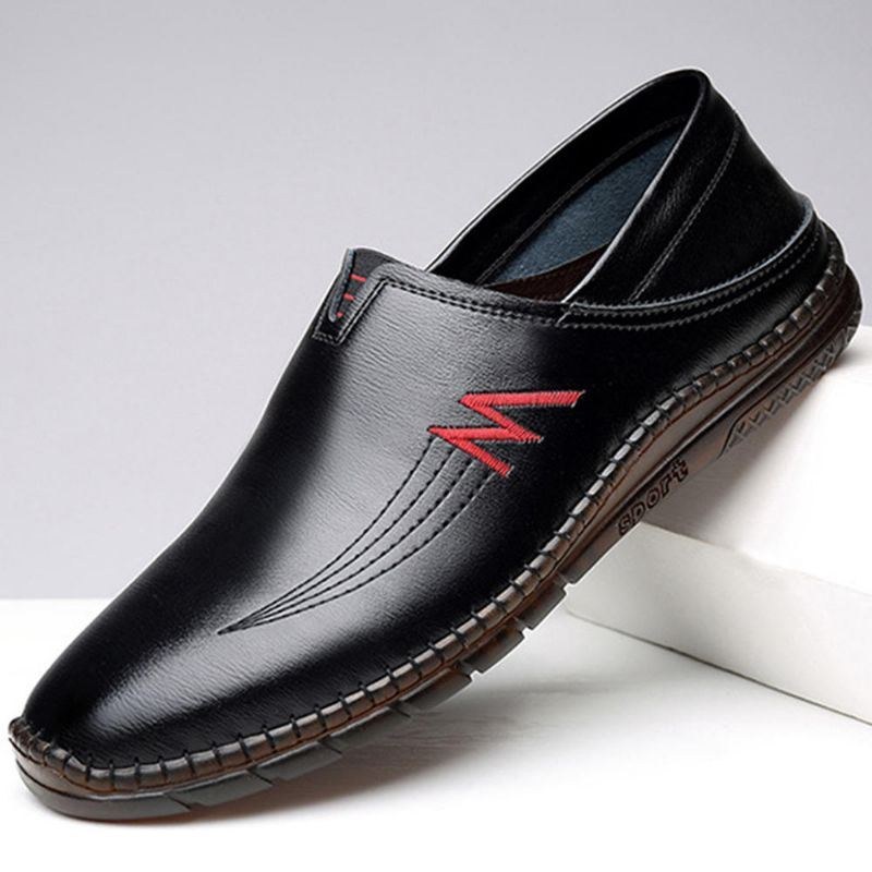 Herre Koskinds Lædersøm Bløde Slip On Casual Loafers