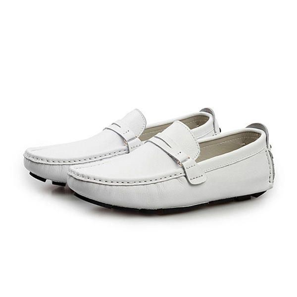 Herre Læder Casual Driving Udendørs Soft Flats Loafers Sko