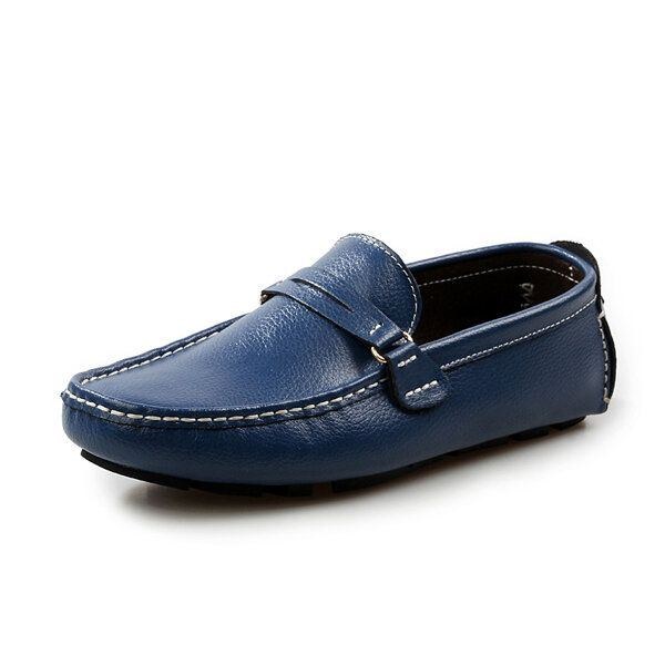 Herre Læder Casual Driving Udendørs Soft Flats Loafers Sko