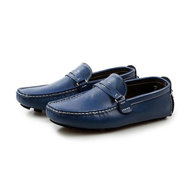 Herre Læder Casual Driving Udendørs Soft Flats Loafers Sko