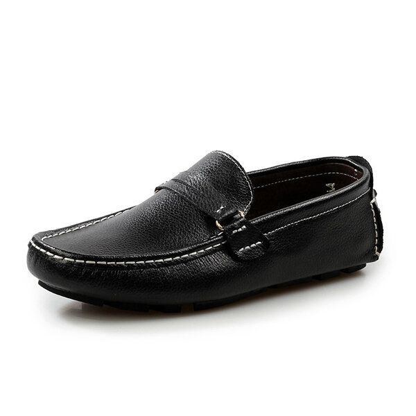 Herre Læder Casual Driving Udendørs Soft Flats Loafers Sko