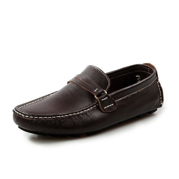 Herre Læder Casual Driving Udendørs Soft Flats Loafers Sko