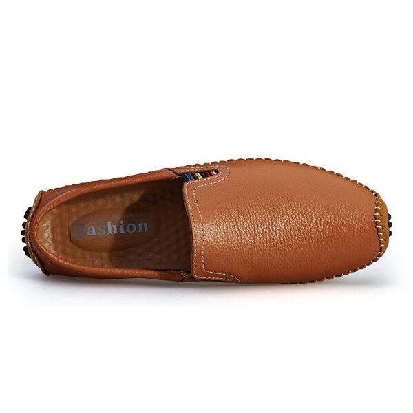 Herre Læder Casual Outdoor Soft Slip On Flat Loafers