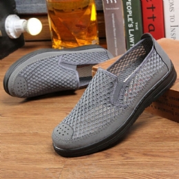 Herre Mesh Åndbar Skridsikker Behagelig Bund Slip On Old Peking Casual Sko