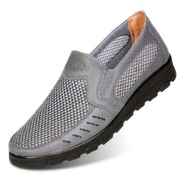 Herre Mesh Åndbar Udhulet Skridsikker Blød Sål Slip On Casual Sko