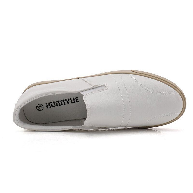 Herre Microfiber Åndbar Behagelig Bund Solid Slip On Casual Court Sko