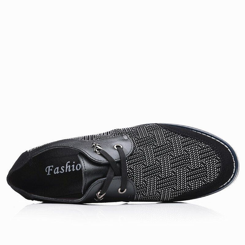 Herre Microfiber Åndbar Blød Bund Med Snøre Comfy Loafers Casual Business Sko