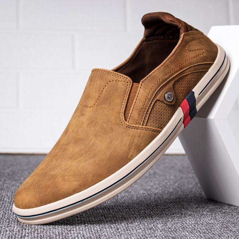 Herre Microfiber Åndbar Blød Sål Casual Walking Loafers