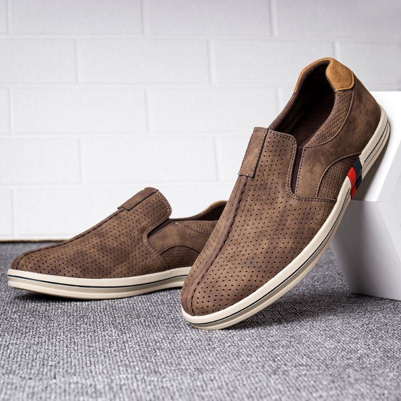 Herre Microfiber Blød Sål Casual Walking Loafers