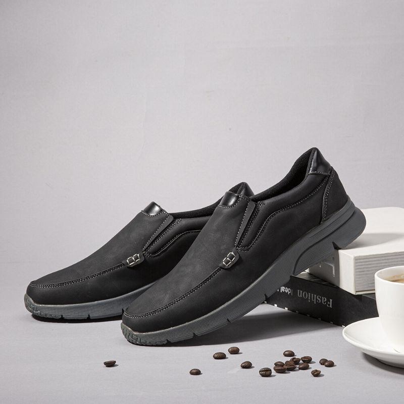 Herre Microfiber Læder Behagelige Slip-on Business Casual Sko