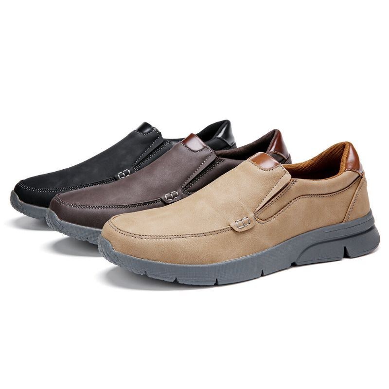 Herre Microfiber Læder Behagelige Slip-on Business Casual Sko