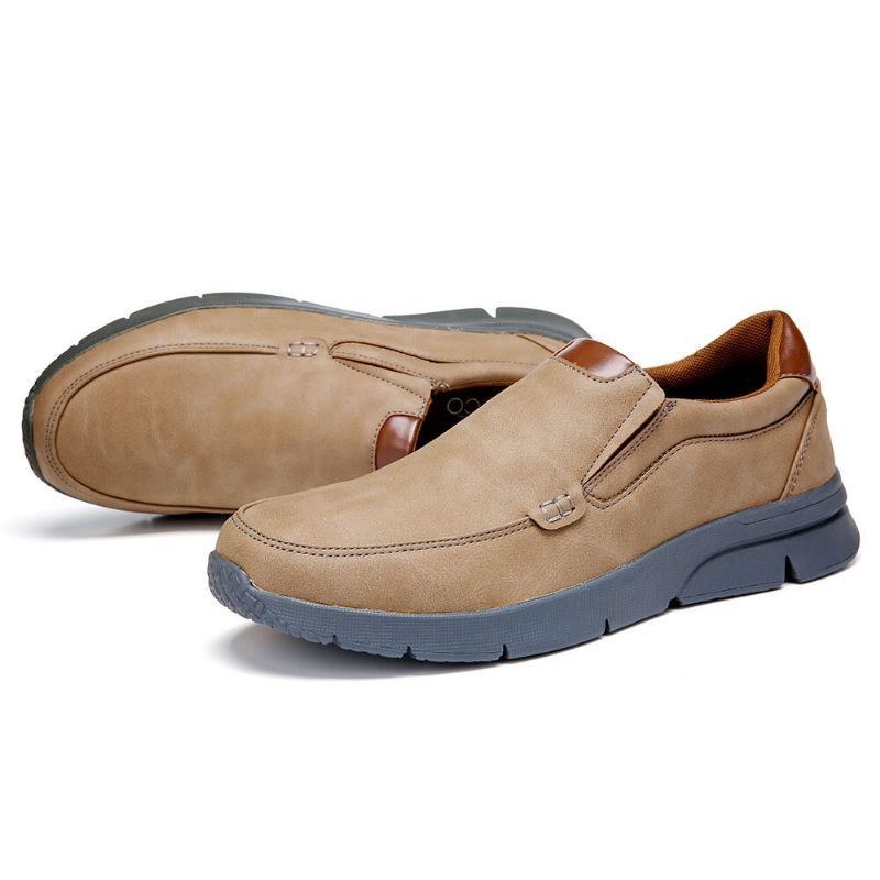 Herre Microfiber Læder Behagelige Slip-on Business Casual Sko