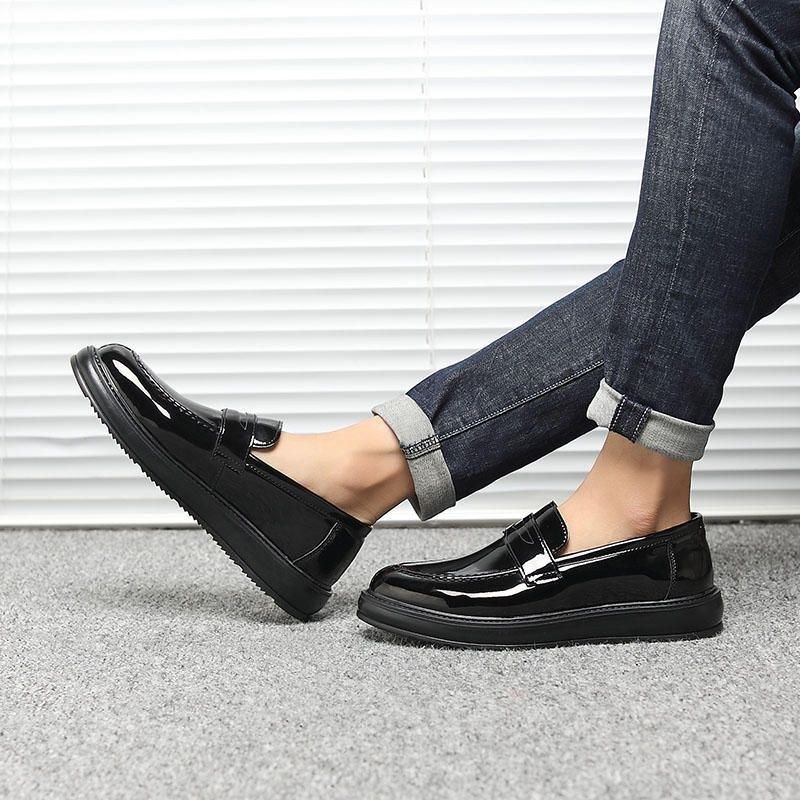 Herre Microfiber Læder Slip On Flats