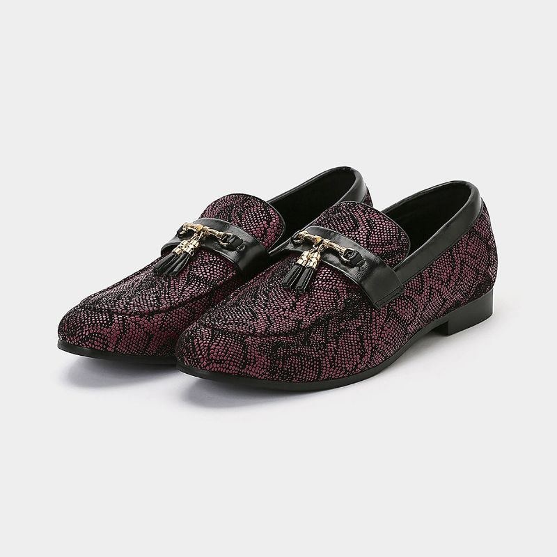 Herre Mode Blomsterprint Casual Bløde Læder Loafers