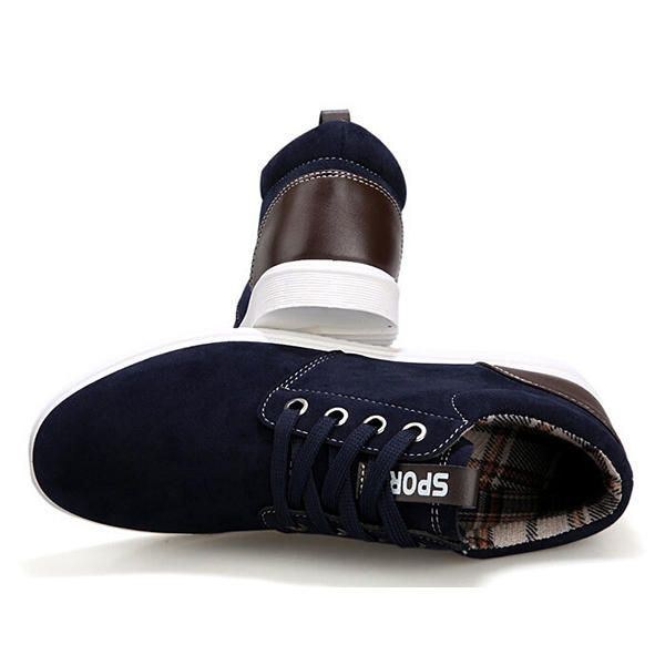 Herre Mode Sport Casual Athletic Sneakers Ruskind Komfortable Flats Sko