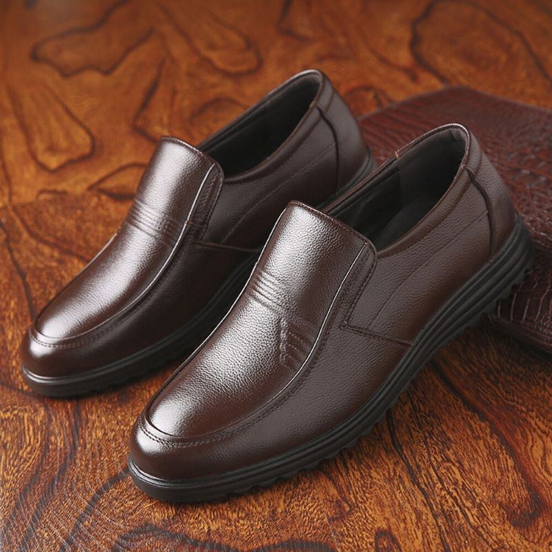 Herre Rund Toe Comfort Slip On Business Casual Loafers Bomuldssko