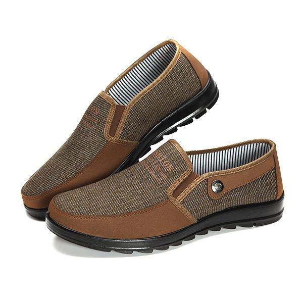 Herre Slip On Soft Casual Ruskind Sko Flade Outdoor Loafers