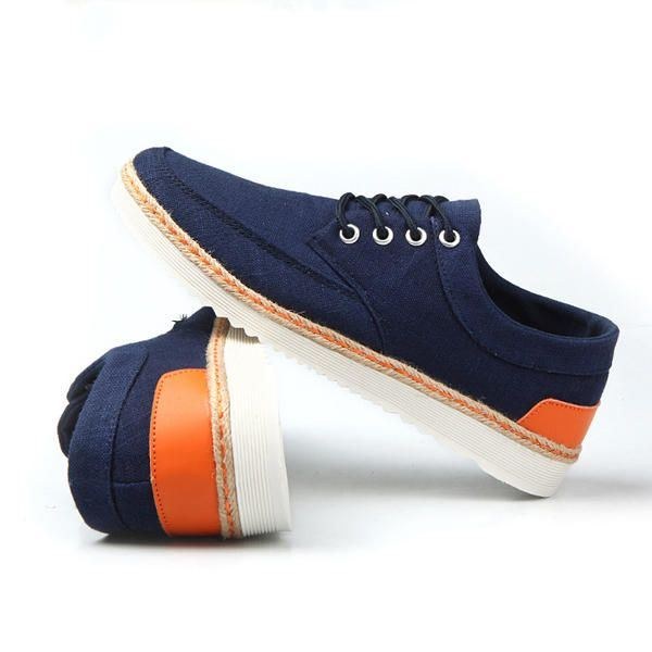 Herre Sneakers Canvas Causal Outdoor Sport Flade Komfortable Oxfords Sko