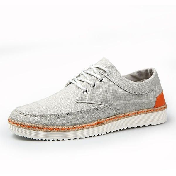 Herre Sneakers Canvas Causal Outdoor Sport Flade Komfortable Oxfords Sko