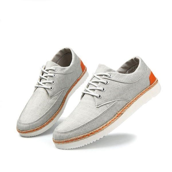 Herre Sneakers Canvas Causal Outdoor Sport Flade Komfortable Oxfords Sko