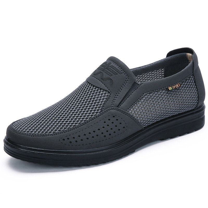 Herre Stof Mesh Komfortabel Åndbar Slip On Casual Flats