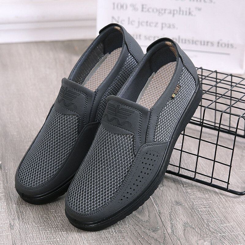 Herre Stof Mesh Komfortabel Åndbar Slip On Casual Flats