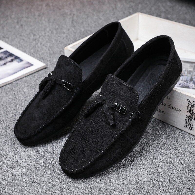 Herre Tassel Decor Comfy Syntetisk Ruskind Slip-on Casual Loafers