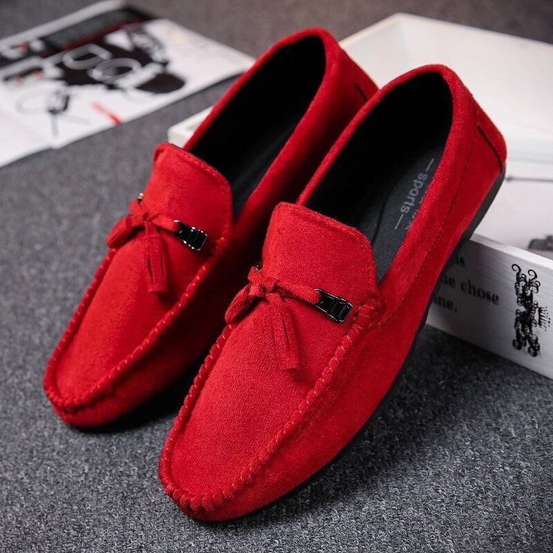 Herre Tassel Decor Comfy Syntetisk Ruskind Slip-on Casual Loafers