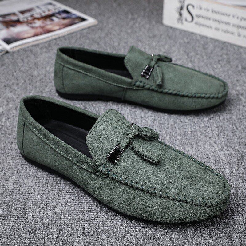 Herre Tassel Decor Comfy Syntetisk Ruskind Slip-on Casual Loafers