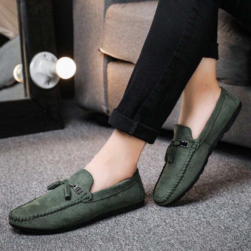 Herre Tassel Decor Comfy Syntetisk Ruskind Slip-on Casual Loafers