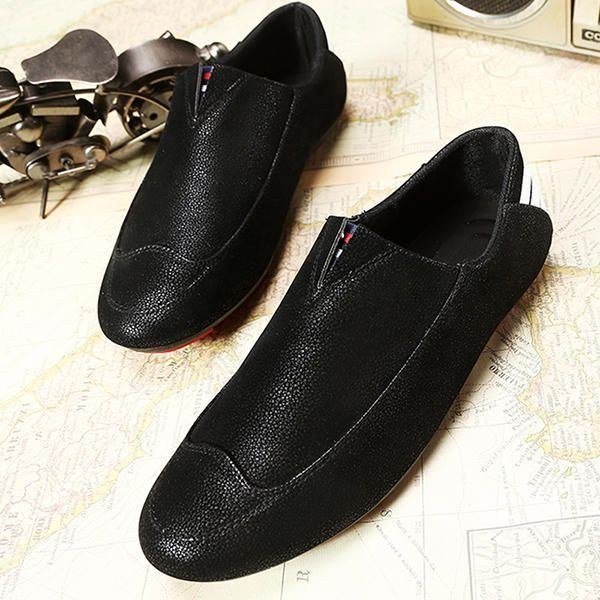 Herresko Flats Komfortabel Blød Åndbar Afslappet Udendørs Slip On Flats Loafers Sko