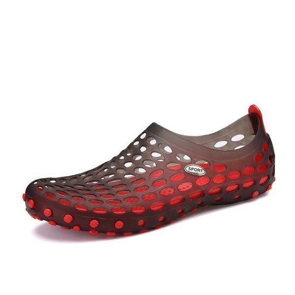 Nye Mænd Sommer Casual Udendørs Flade Åndbar Blød Komfortabel Slip On Water Sko