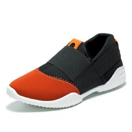 Herre Åndbar Elastic Bnad Slip On Casual Sneakers