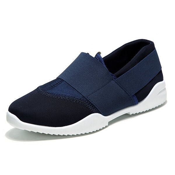 Herre Åndbar Elastic Bnad Slip On Casual Sneakers