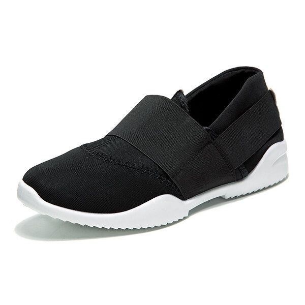 Herre Åndbar Elastic Bnad Slip On Casual Sneakers