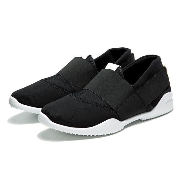 Herre Åndbar Elastic Bnad Slip On Casual Sneakers