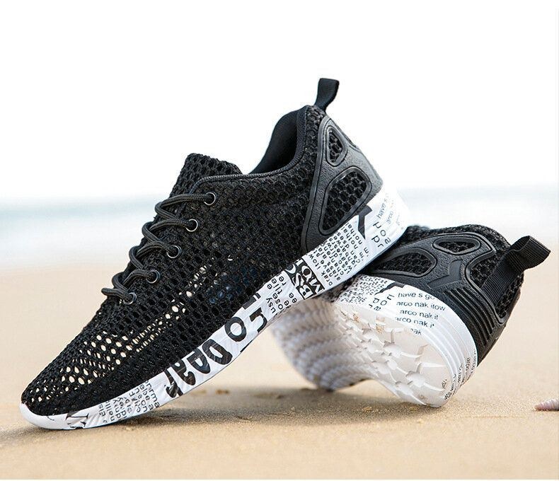 Herre Åndbar Elastisk Mesh Casual Bløde Udendørs Løbesneakers