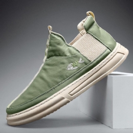 Herre Åndbar Is Silkeklud Behagelig Bærbar Elastisk Slip-on Afslappede Sneakers