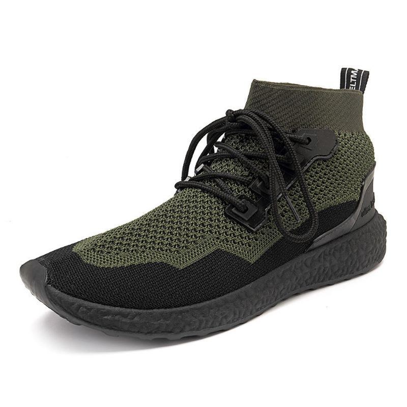 Herre Åndbar Mesh High Top Sneakers Casual Sports Sko