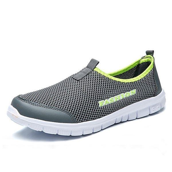 Herre Åndbar Mesh Slip On Casual Sneakers