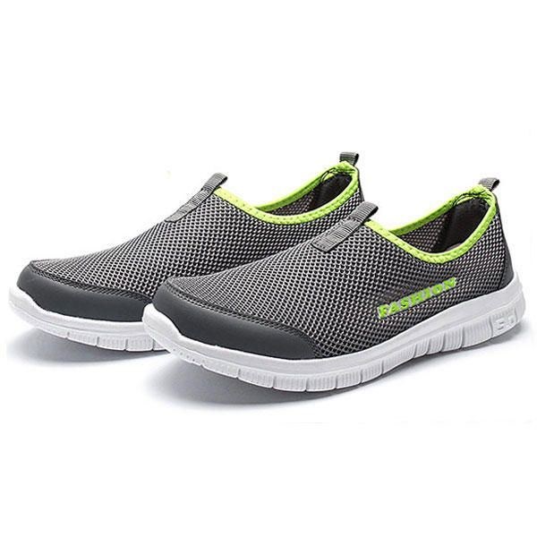 Herre Åndbar Mesh Slip On Casual Sneakers