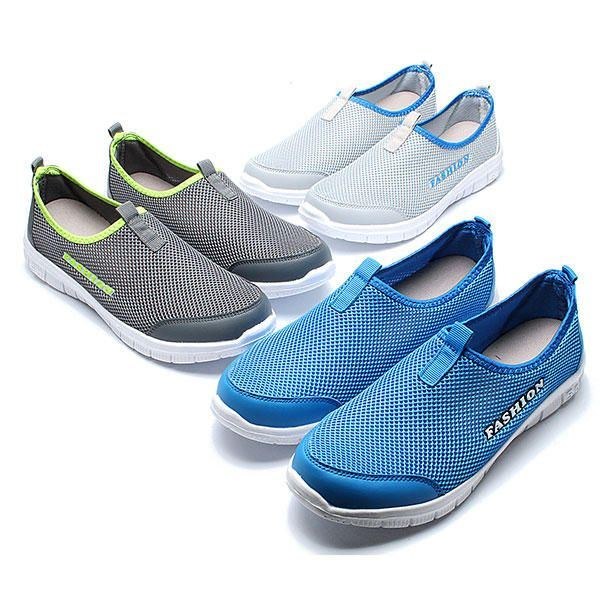 Herre Åndbar Mesh Slip On Casual Sneakers