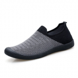 Herre Åndbar Strikket Mesh Casual Flat Sneakers